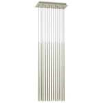 Slim Rectangular Multi Light Pendant - Green