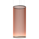 Array Cylindrical Pendant - Matte Black / Terra Red