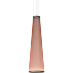 Array Conical Pendant - Matte Black / Terra Red