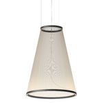 Array Conical Pendant - Matte Black / Beige