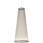 Array Conical Pendant - Matte Black / Beige