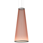 Array Conical Pendant - Matte Black / Terra Red