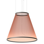Array Conical Pendant - Matte Black / Terra Red