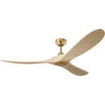 Maverick Smart Ceiling Fan - Burnished Brass / Washed White Oak