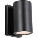 Pressa Round Outdoor Wall Sconce - Black