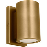 Pressa Round Outdoor Wall Sconce - Natural Brass
