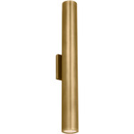 Pressa Round Outdoor Wall Sconce - Natural Brass