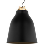 Forge Tall Pendant - Natural Brass / Nightshade Black