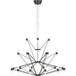 Lassell Tall Chandelier - Dark Bronze / Clear