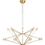 Lassell Chandelier - Natural Brass / Clear
