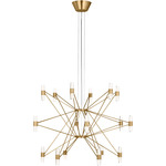 Lassell Chandelier - Natural Brass / Clear