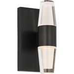Lassell Single Wall Sconce - Dark Bronze / Clear