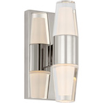 Lassell Single Wall Sconce - Polished Nickel / Clear