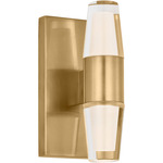 Lassell Single Wall Sconce - Natural Brass / Clear