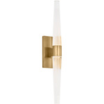 Lassell Single Wall Sconce - Natural Brass / Clear