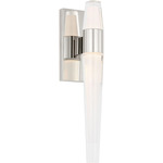 Lassell Single Wall Sconce - Polished Nickel / Clear