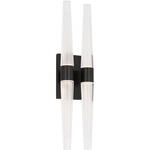 Lassell Double Wall Sconce - Dark Bronze / Clear