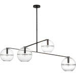 Lowing Chandelier - Blackened Forged / Clear