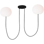 Helium Multi-Light Chandelier - Matte Black / Opal Etched