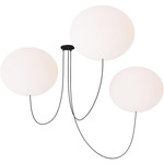 Helium Multi-Light Chandelier - Matte Black / Opal Etched
