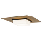 Double Decker Ceiling Light - Black / Aged Brass