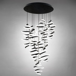 Whirl Multi Light Pendant - Black