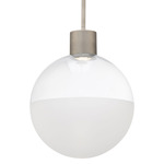 Gaze Pendant - Brushed Nickel / Frost / Clear