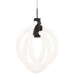 Knot Pendant - Black / White
