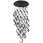 Interlace Round Multi Light Pendant - Black