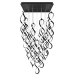 Interlace Square Multi Light Pendant - Black