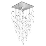 Interlace Square Multi Light Pendant - Chrome