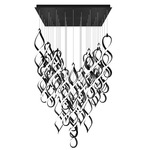 Interlace Square Multi Light Pendant - Black