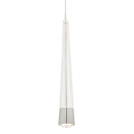 Quill Pendant - Chrome / Clear