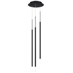 Viggo Round Multi Light Pendant - Black / White