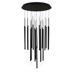 Viggo Round Multi Light Pendant - Black / White