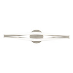 Jagger Bathroom Vanity Light - Brushed Nickel / White