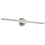 Bastone Color-Select Bathroom Vanity Light - Brushed Nickel / White