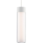 Twist-N-Lite Cylinder Color-Select Pendant - White / Clear / White