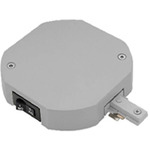 H Track Current Limiter Octagonal Single Live End Power Feed - Brushed Nickel