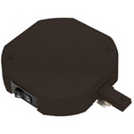 H Track Current Limiter Octagonal Single Live End Power Feed - Dark Bronze