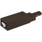 H Track Current Limiter Slim Single Live End Power Feed - Dark Bronze