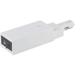 H Track Current Limiter Slim Single Live End Power Feed - White