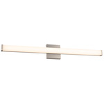 Slim Color-Select Bathroom Vanity Light - Brushed Nickel / White