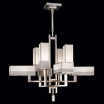 Perspectives 733840 Chandelier - Silver Leaf / White