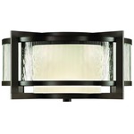 Singapore Moderne Outdoor Ceiling Light - Bronze / Off White