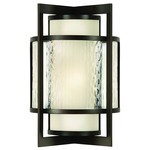 Singapore Moderne Outdoor Wall Light - Bronze / Off White