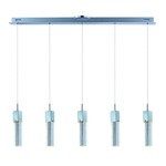 Fizz III LED Linear Suspension - Polished Chrome / Etched Bubble