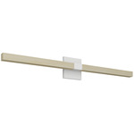 Tie Stix Wood Indirect Remote Power Vanity Light - White / Wood Maple