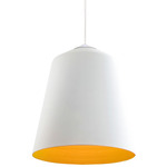 Piccadilly Pendant - White / Antique Gold