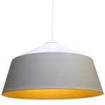 Piccadilly Large Pendant - White / Antique Gold
